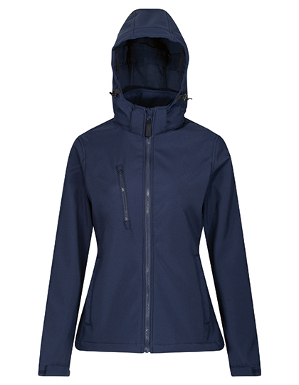 Regatta Professional Women's Venturer 3-Layer Printable Hooded Softshell Jacket in Navy