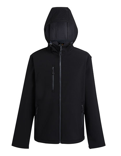 Regatta Professional Navigate 2-Layer Hooded Softshell Jacket in Black