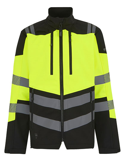 Hi-Vis X-Pro 3 Layer Softshell Jacket (Class 2) — besticken oder bedrucken lassen