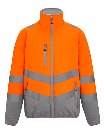 Regatta High Visibility Hi-Vis 2-Tone Thermal Baffle Jacket in Orange