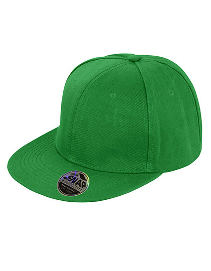 Result Headwear Bronx Original Flat Peak Snapback Cap in Emerald Green