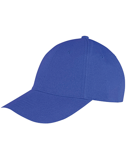 Result Headwear Memphis Brushed Cotton Low Profile Sandwich Peak Cap in Royal