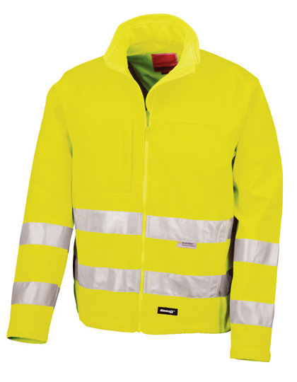 Result SafeGuard High Vis Soft Shell Jacket in Fluorescent Yellow