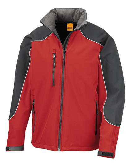 Result Workguard Hooded Soft Shell Jacket in Red