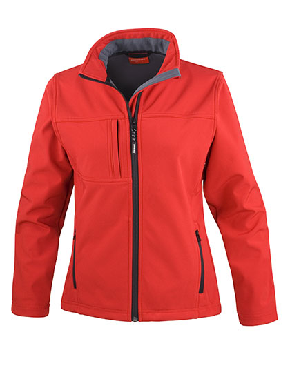 Result Recycled Women's Recycled 3-Layer Classic Softshell Jacket in Red