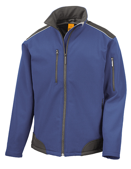 Result Workguard Ripstop Soft Shell Workwear Jacket With Cordura Panels in Royal