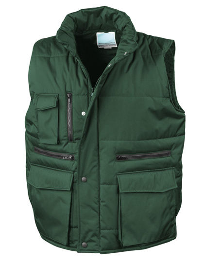 Result Workguard Lance Ripstop Bodywarmer in Bottle Green