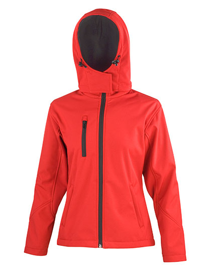 Result Core Women's TX Performance Hooded Soft Shell Jacket in Red