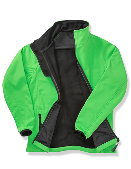 Result Recycled Women's Printable Softshell Jacket with Recycled Fleece Inner in Vivid Green