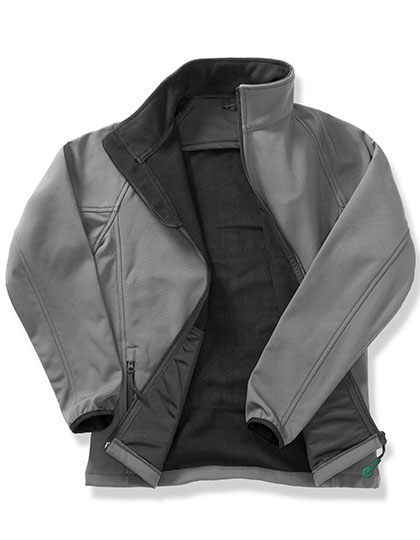 Result Recycled Men's Printable Softshell Jacket with Recycled Fleece Inner in Charcoal