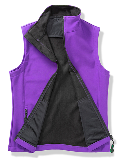 Result Recycled Women's Printable Softshell Bodywarmer with Recycled Fleece Inner in Purple