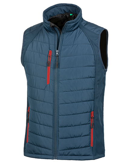 Result Recycled Recycled Compass Padded Softshell Gilet in Navy
