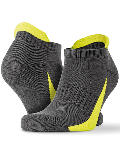 Spiro Sneaker Sports Socks (3 Pair Pack) in Grey