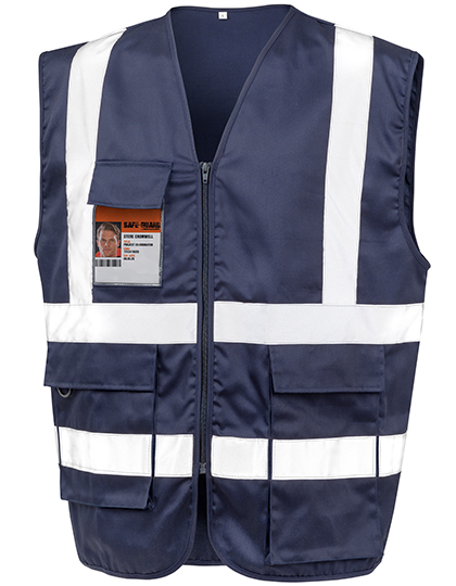 Heavy Duty Polycotton Security Vest — besticken oder bedrucken lassen