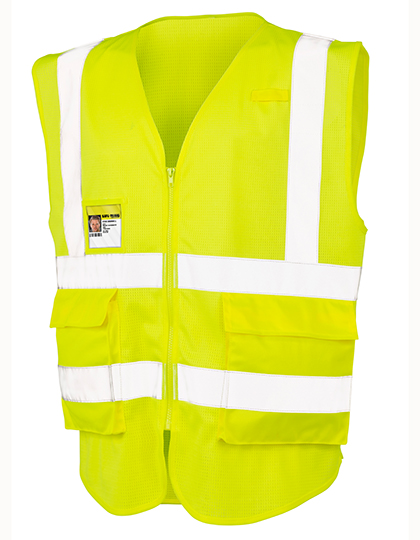 Result SafeGuard Executive Cool Mesh Safety Vest in Fluorescent Yellow