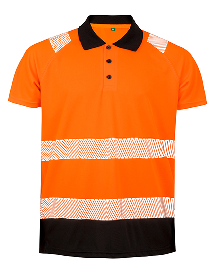 Recycled Safety Polo Shirt — besticken oder bedrucken lassen