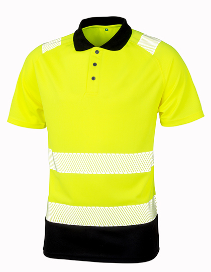 Result Recycled Recycled Safety Polo Shirt in Fluorescent Yellow