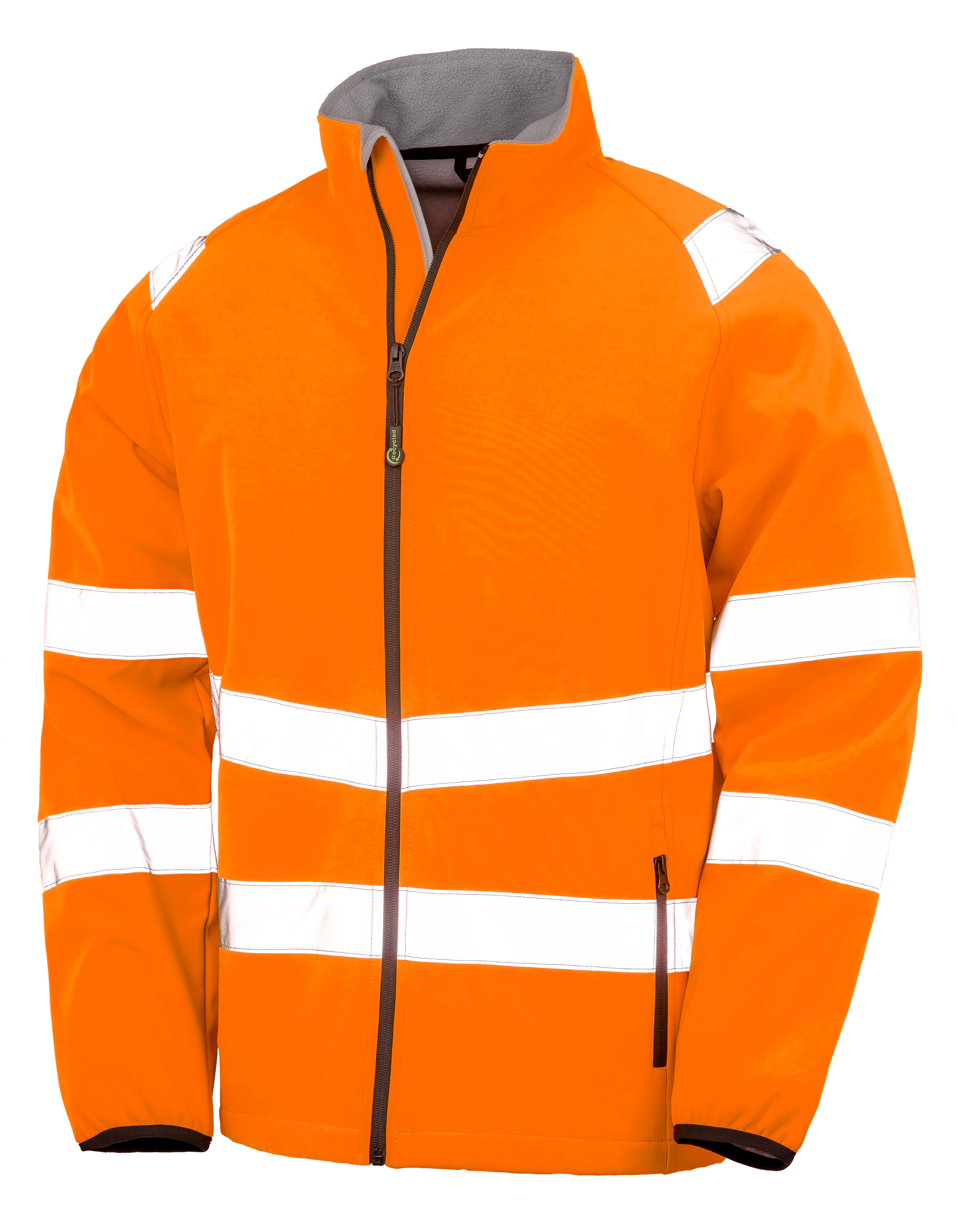 Result Recycled Recycled Printable Safety Softshell Jacket in Fluorescent Orange