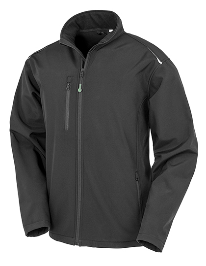 Result Recycled Recycled 3-Layer Printable Softshell Jacket in Black