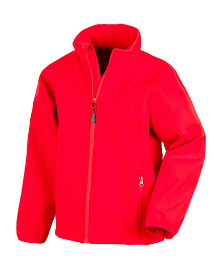 Result Recycled Recycled 2-Layer Printable Junior Softshell Jacket in Red