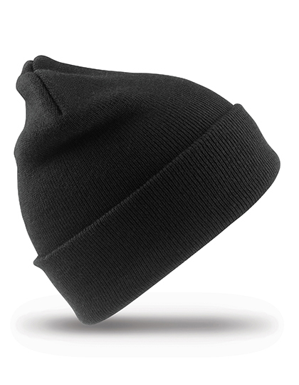 Result Recycled Recycled Woolly Ski Hat in Black