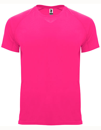 Roly Sport Men's Bahrain T-Shirt in Fluor Pink 228