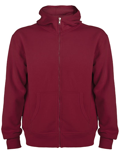 Roly Montblanc Hooded Sweatjacket in Garnet Red 57