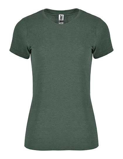 Roly Women's Fox T-Shirt in Heather Bottle Green 257