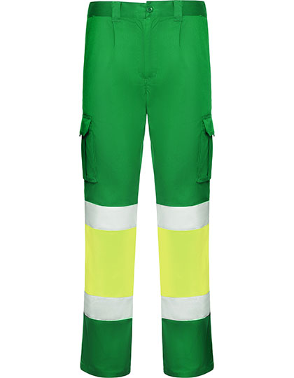 Roly Workwear Trousers Daily Stretch Hi-Viz in Garden Green 52