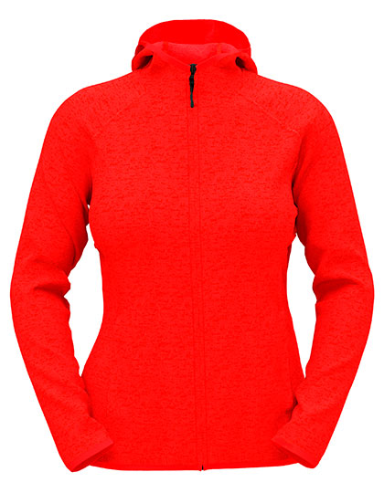 Stedman® Lux Hooded Knitfleece Jacket Women in Scarlet Red Heather