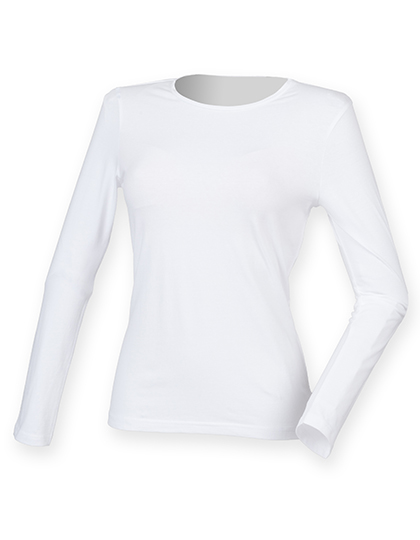 SF Clothing Women's Feel Good Long Sleeved Stretch T in White