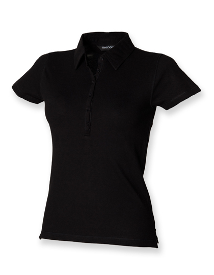 Women's Short Sleeved Stretch Polo — besticken oder bedrucken lassen