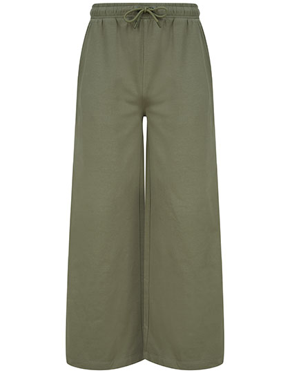SF Clothing Women's Sustainable Fashion Wide Leg Joggers in Khaki
