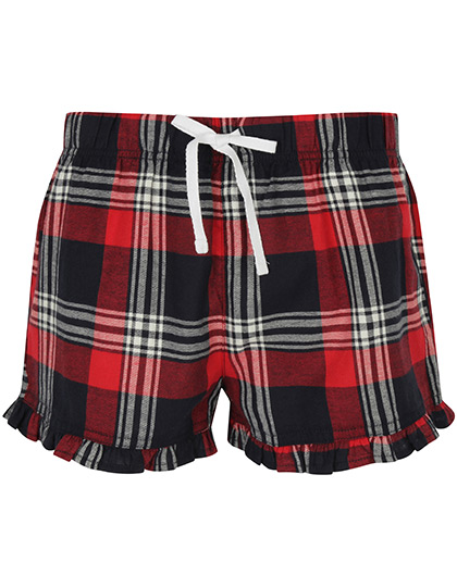SF Clothing Women's Tartan Frill Lounge Shorts