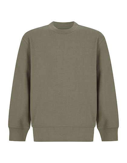 SF Clothing Kids' Sustainable Fashion Curved Hem Sweat in Khaki
