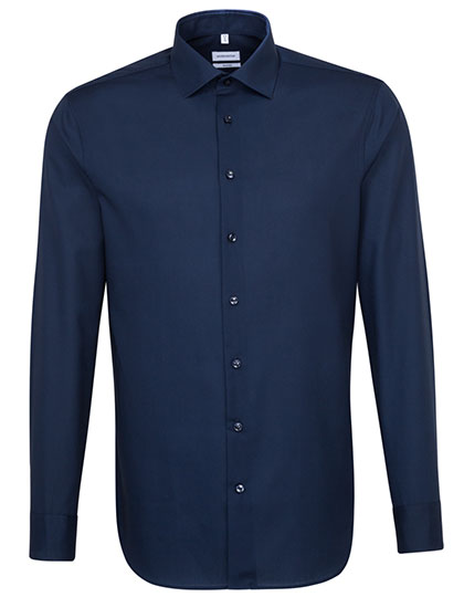 Seidensticker Men's Shirt Shaped Fit Long Sleeve in Dark Blue
