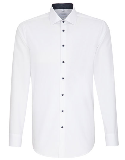 Seidensticker Men's Shirt Poplin Slim Fit Long Sleeve