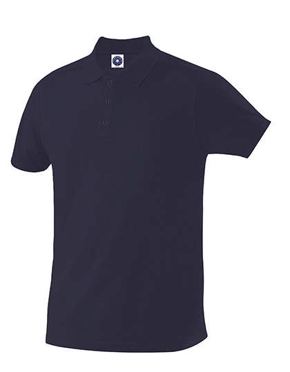 Starworld Men's Organic Cotton Piqué Polo in Deep Navy
