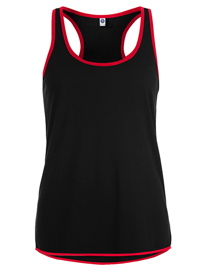 Starworld Ladies' Contrast Sports Vest in Black