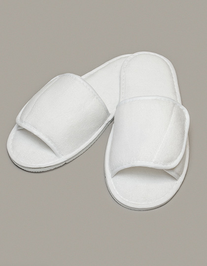 Open Toe Slipper With Hook And Loop Fastening — besticken oder bedrucken lassen
