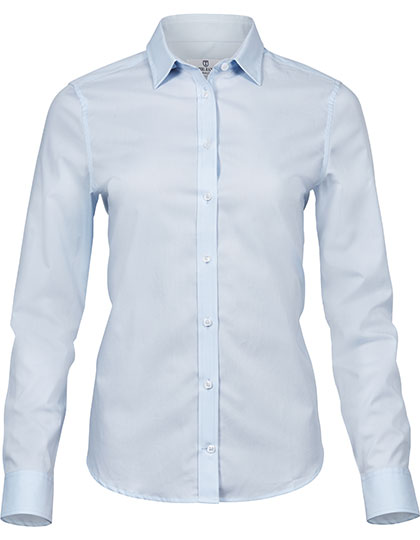 Tee Jays Women's Stretch Luxury Shirt in Light Blue