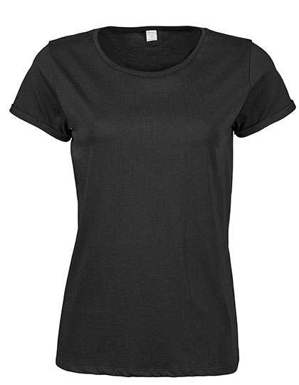 Women's Roll-Up Tee — besticken oder bedrucken lassen