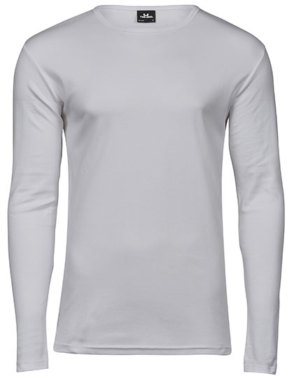 Tee Jays Men's Long Sleeve Interlock Tee in White