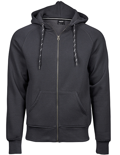 Tee Jays Men's Fashion Full Zip Hood in Dark Grey (Solid)