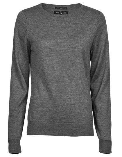 Tee Jays Women's Crew Neck Sweater in Grey Melange