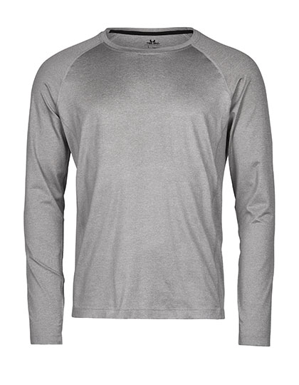 Tee Jays Long Sleeve CoolDry Tee in Grey Melange