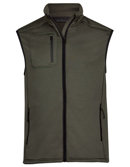 Tee Jays Stretch Fleece Bodywarmer in Deep Green