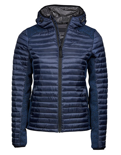 Tee Jays Women's Hooded Outdoor Crossover Jacket in Navy