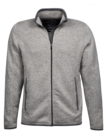 Tee Jays Men's Outdoor Fleece Jacket in Grey Melange