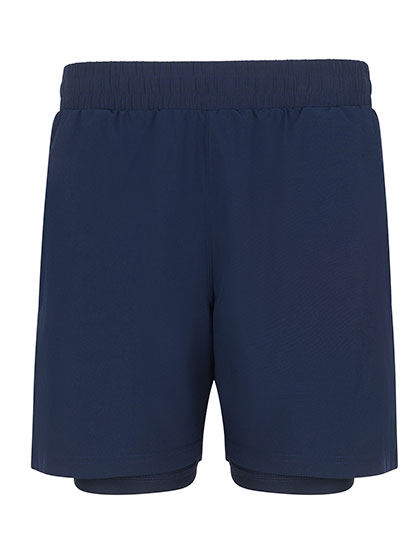 Tombo Men's Double Layer Sports Short in Navy